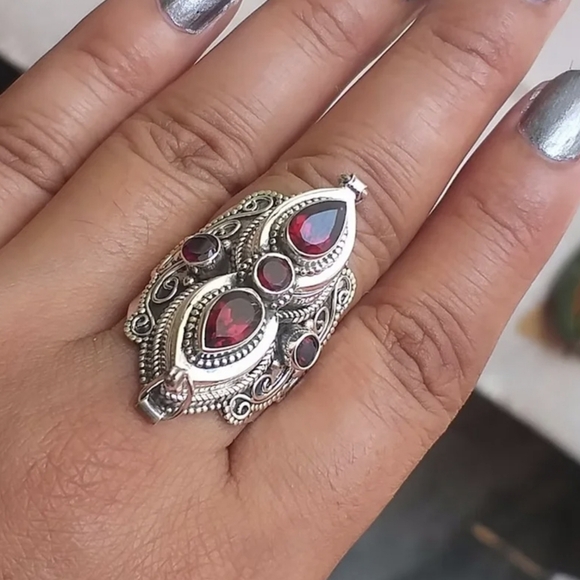 Hand Crafted Jewelry - Turkish Vintage Style Exaggerated Ring for Women,Ottoman,ByzantianWeddingGift